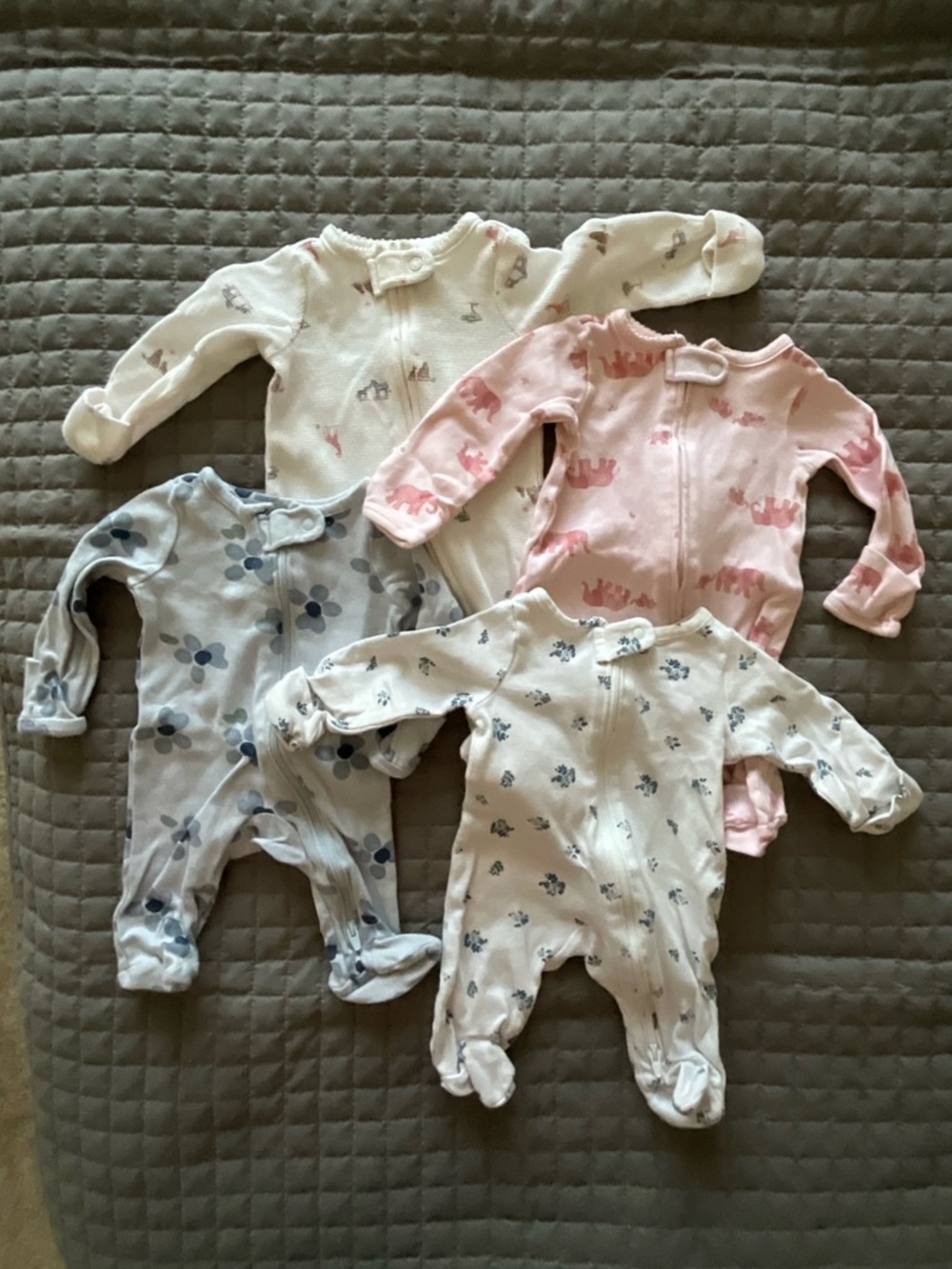 FOUR Carter's Newborn Baby Onesies